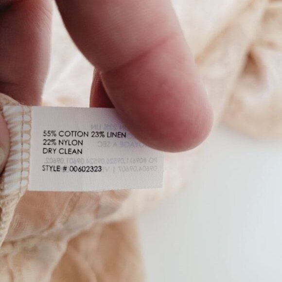 Club Monaco Linen Blend Sheer‎ Lace Short Sleeve Shirt Size Small - Picture 7 of 8